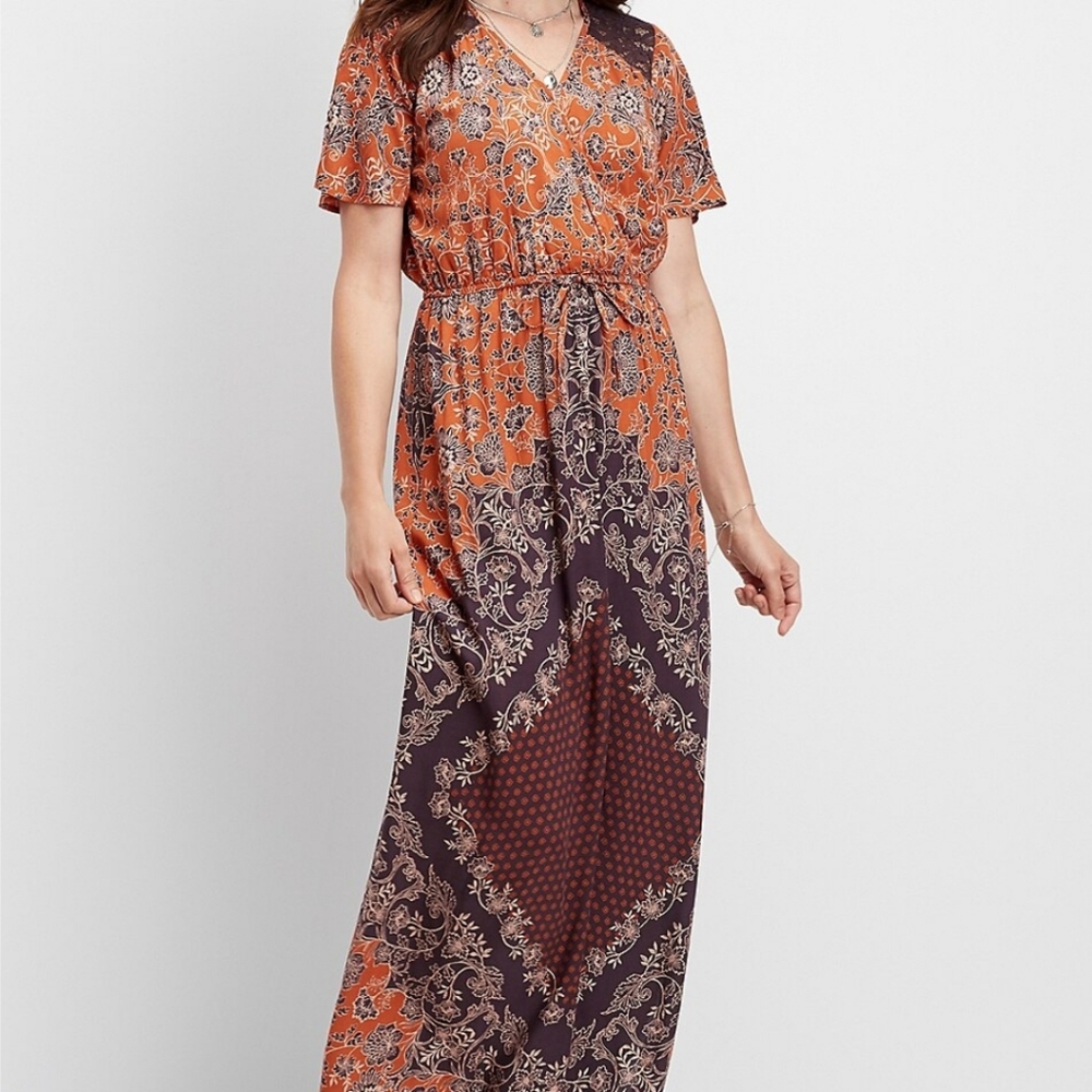NWT Maurices Medallion Print Maxi Dress